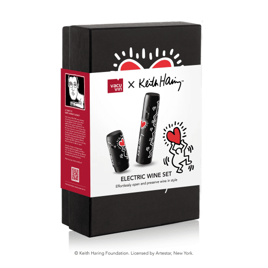 VacuVin Electric Wine 2pc Set - Keith Haring - Simmer and Slice