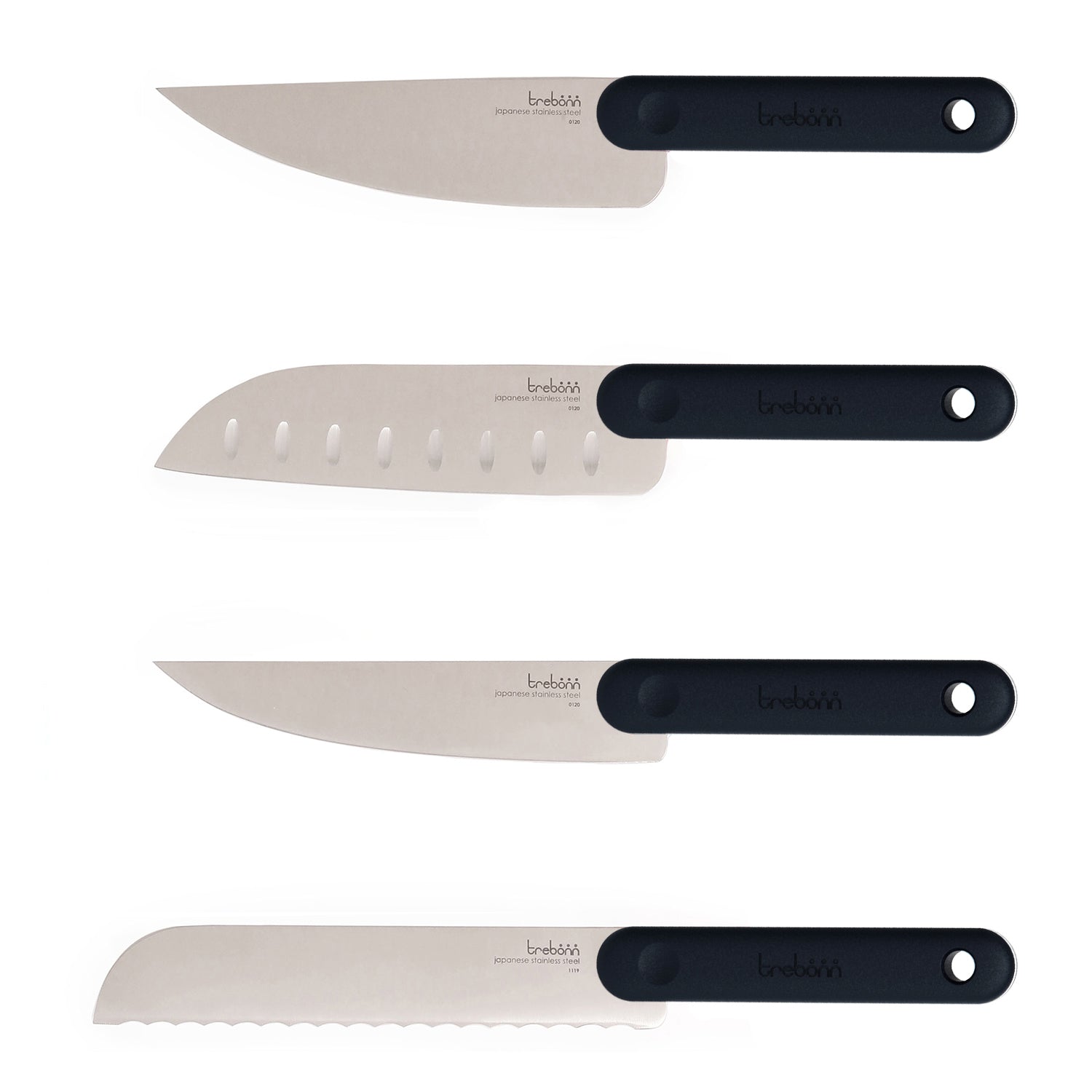 Trebonn Knife Set - 4 Piece (Black Edition)