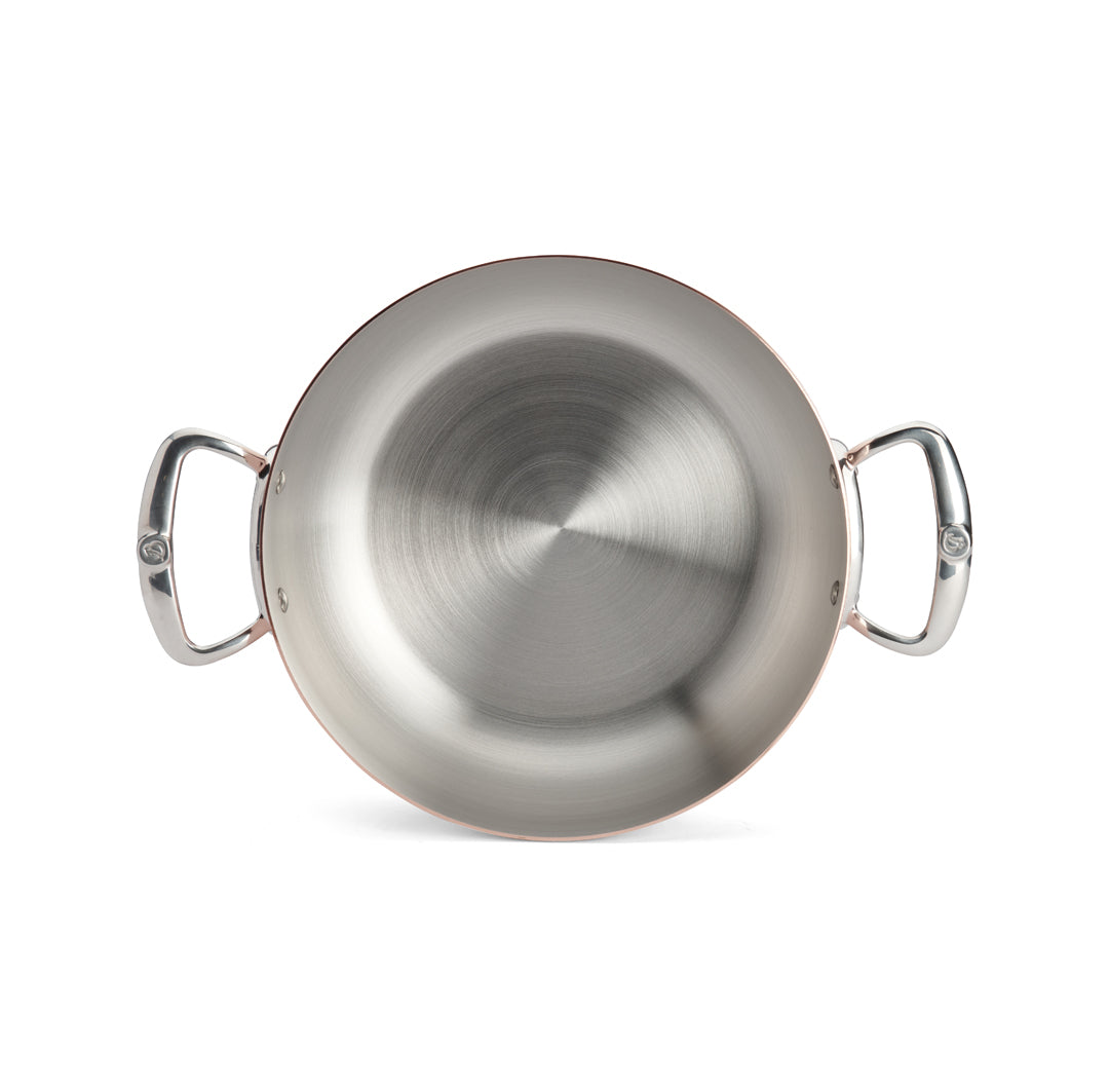 De Buyer Prima Matera 28cm Rounded Saute Pan with Lid | Steel Handle