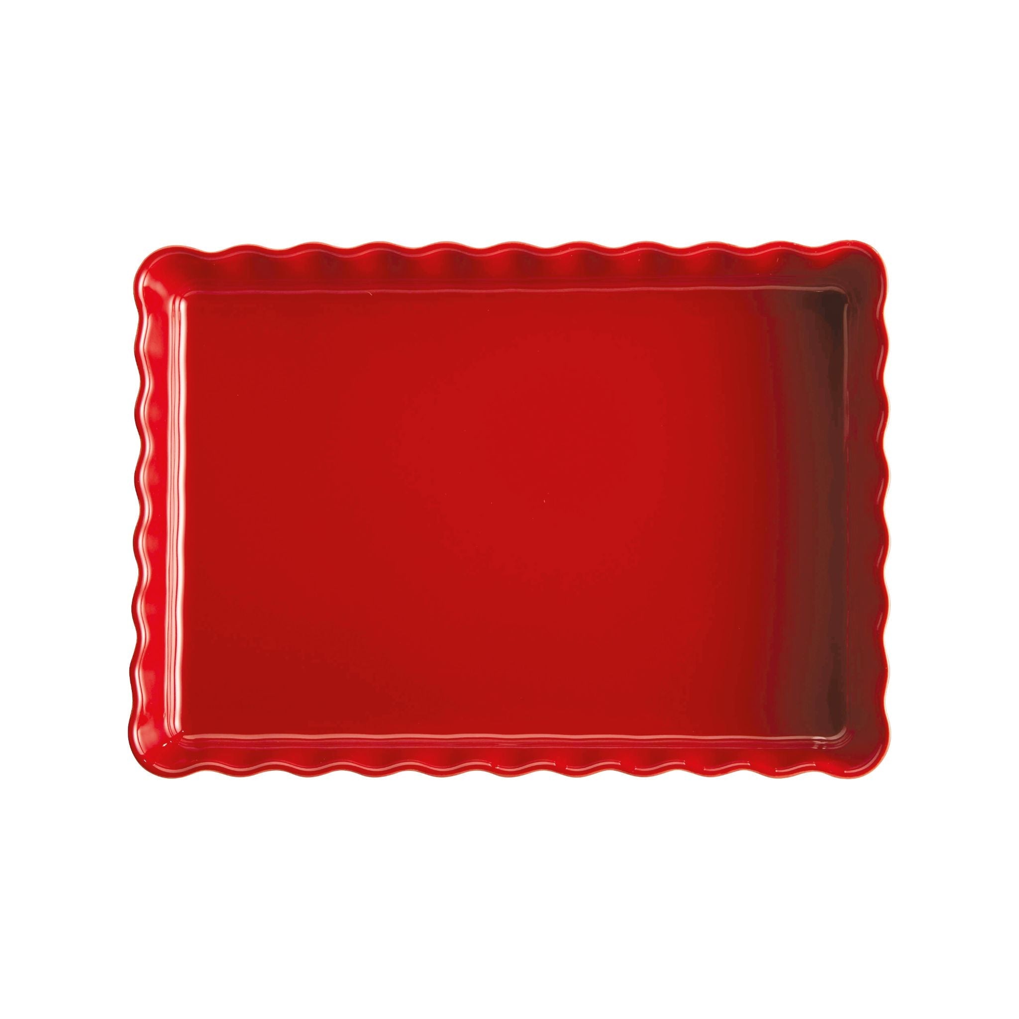 Emile Henry Deep Rectangular Tart Dish Burgundy