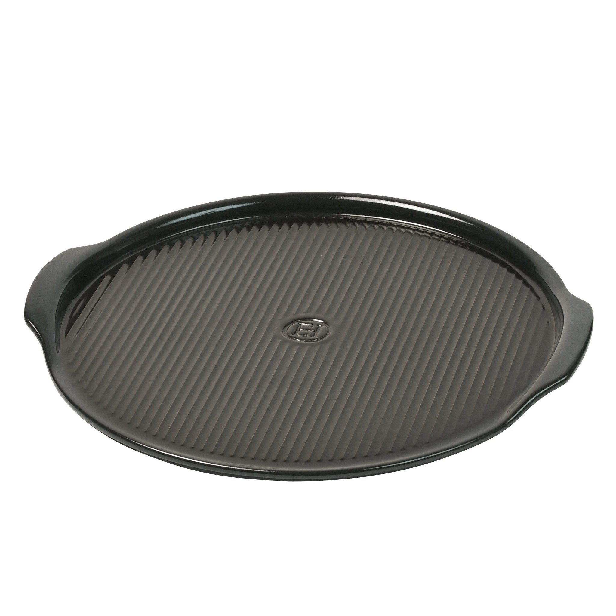 Emile Henry Ridged Pizza Stone Charcoal 40cm dia.