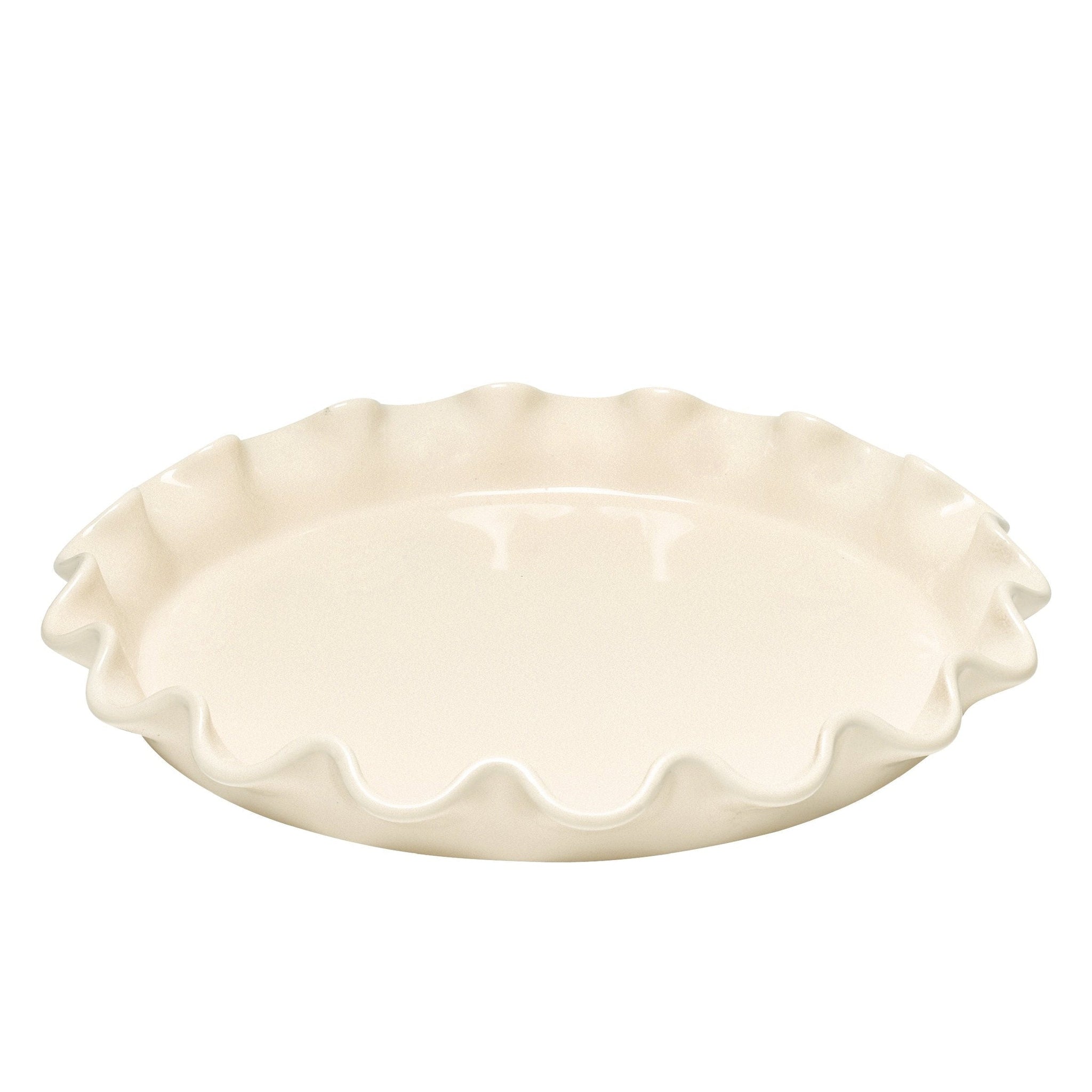 Emile Henry Ruffled tart dish Clay 33cm dia.