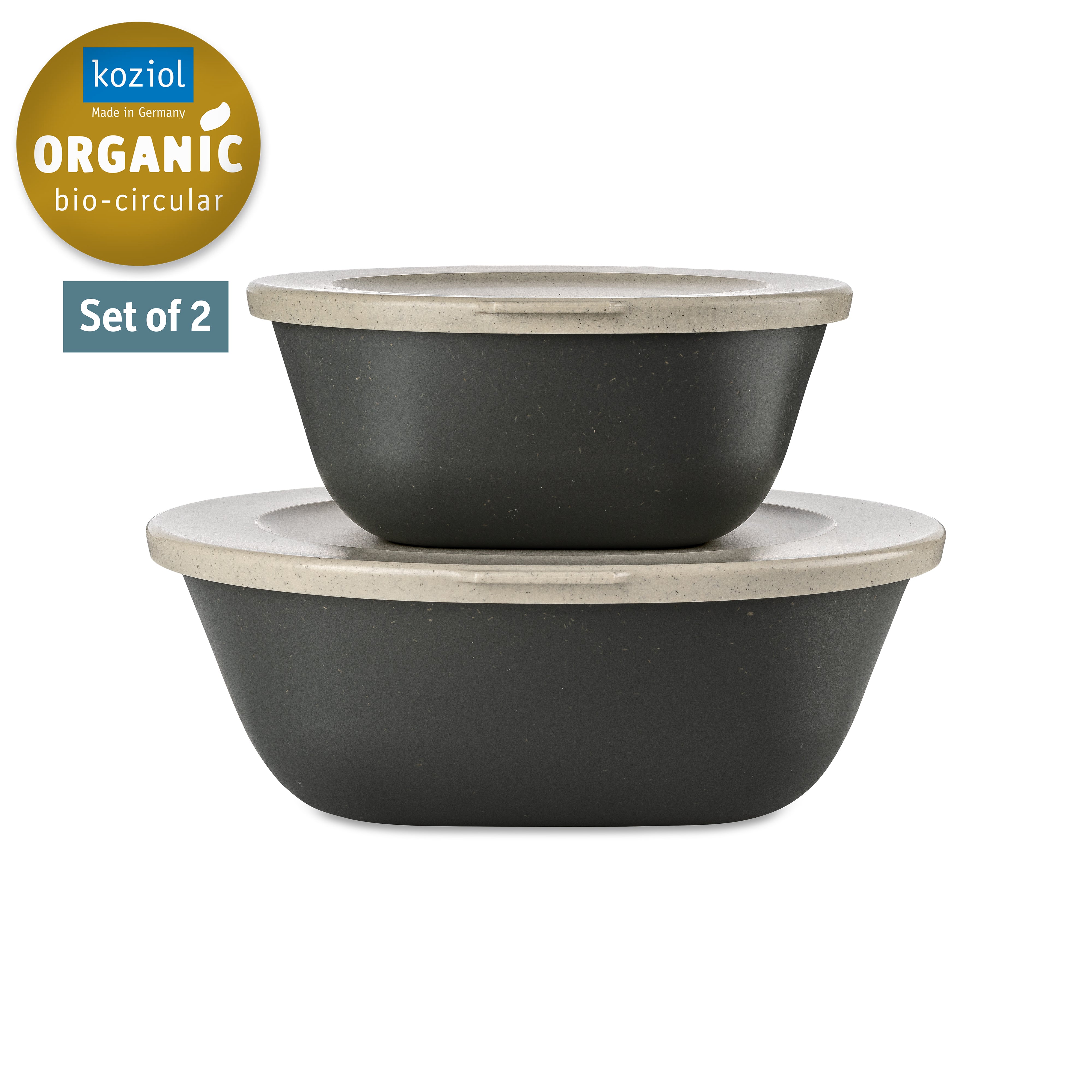 Koziol Connect 2pc Copenhagen Box Set - Nature Ash Grey