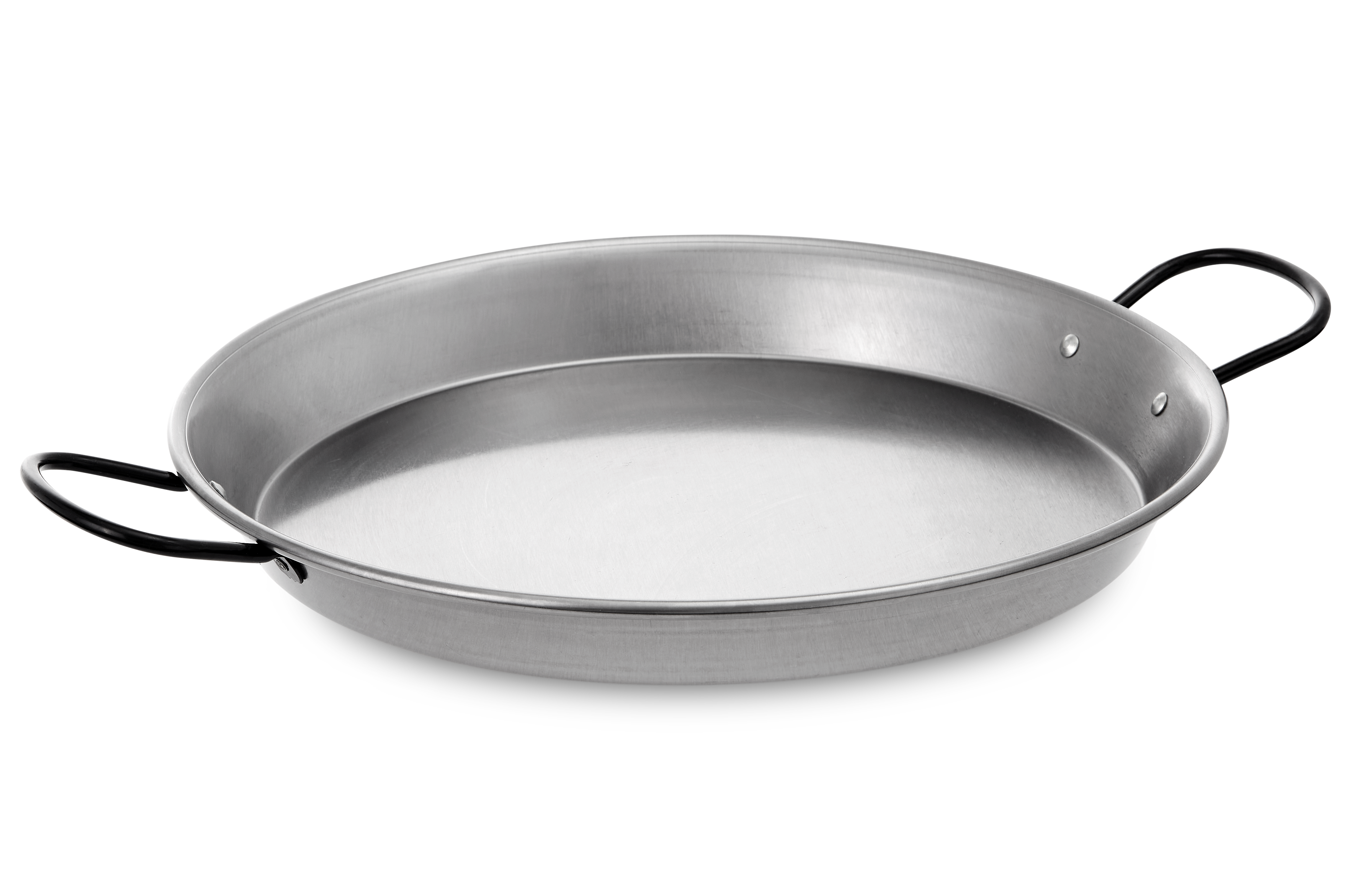 Vaello Polished Steel Valencian Paella Pan For Induction - 38cm