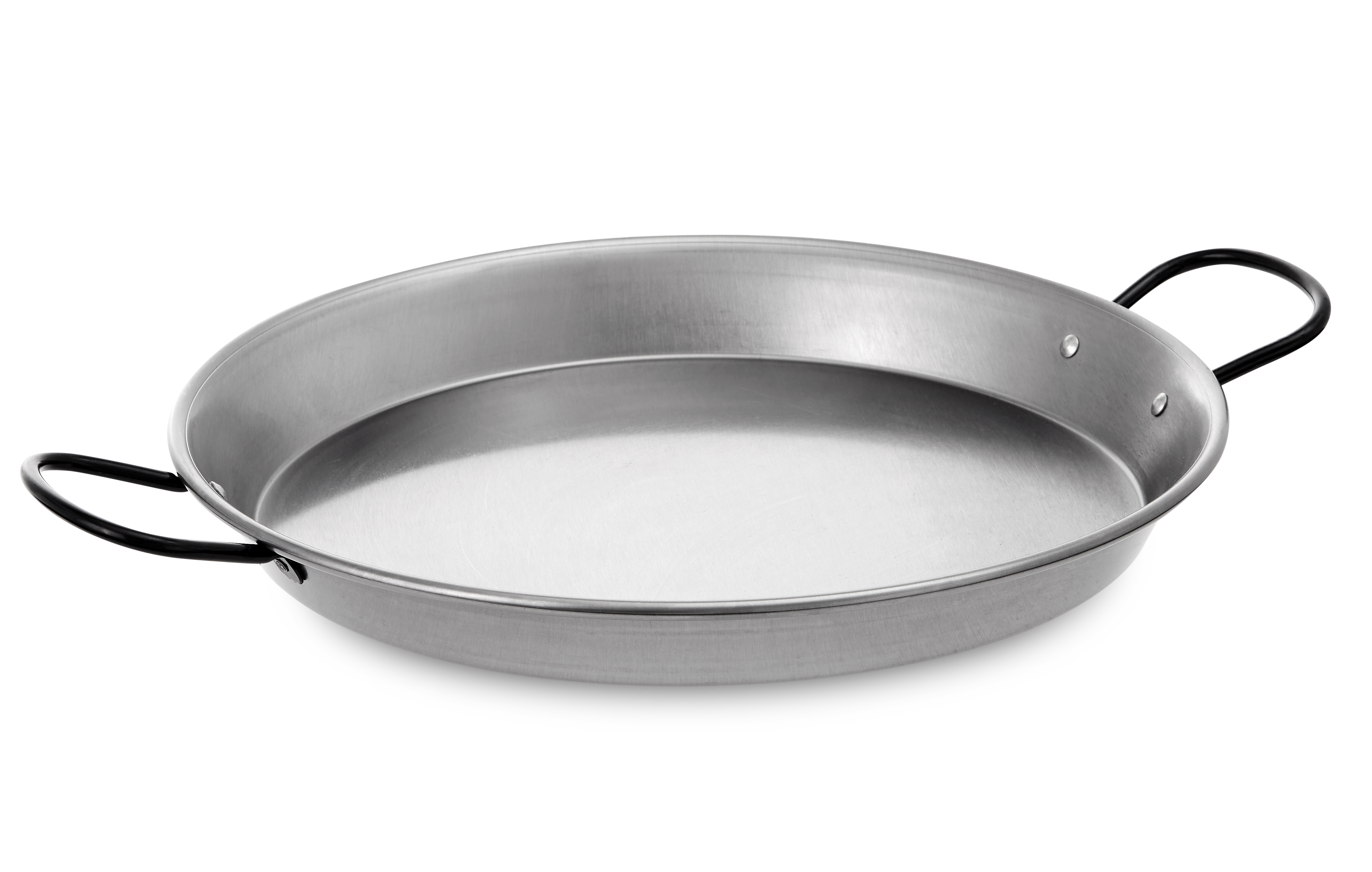 Vaello Polished Steel Valencian Induction Paella Pan 30cm