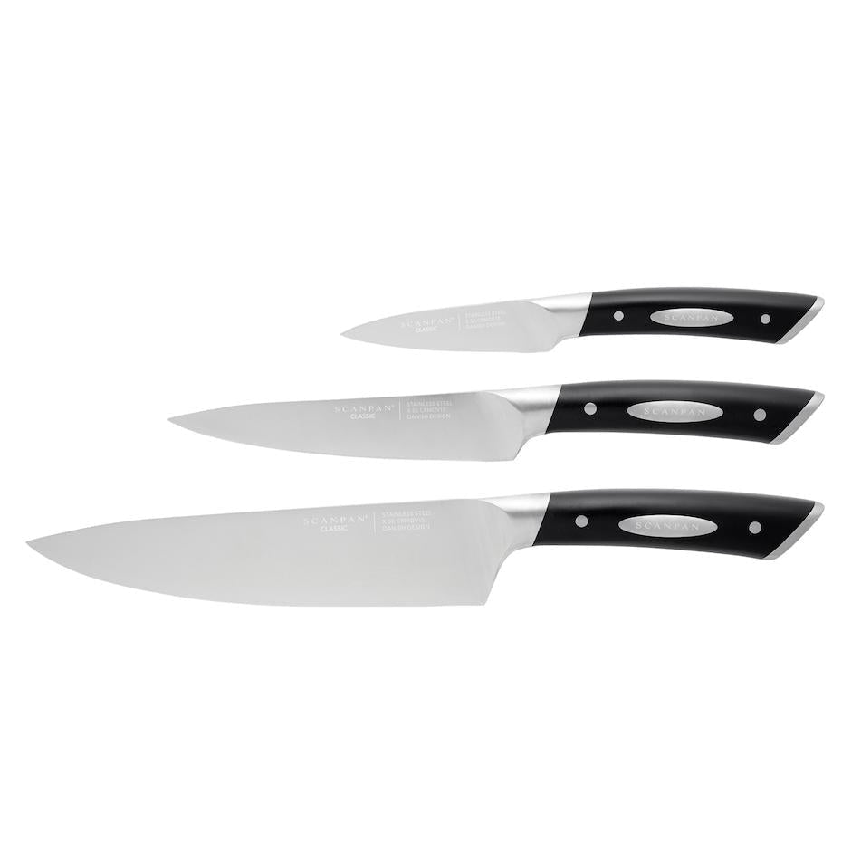 SCANPAN Classic Knives 3pc Chef Set