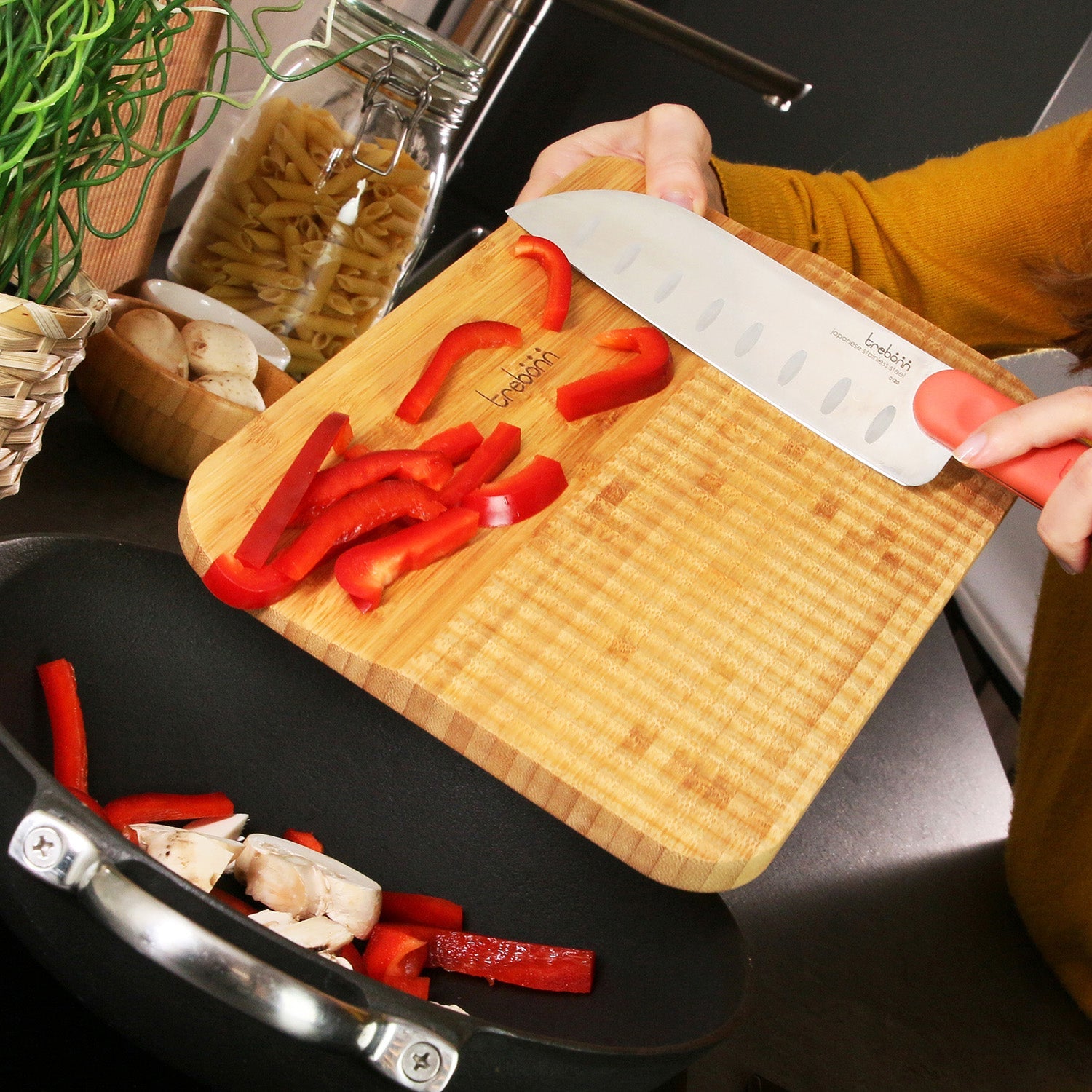 Trebonn Cutting Board Medium - Wave Chop & Slide