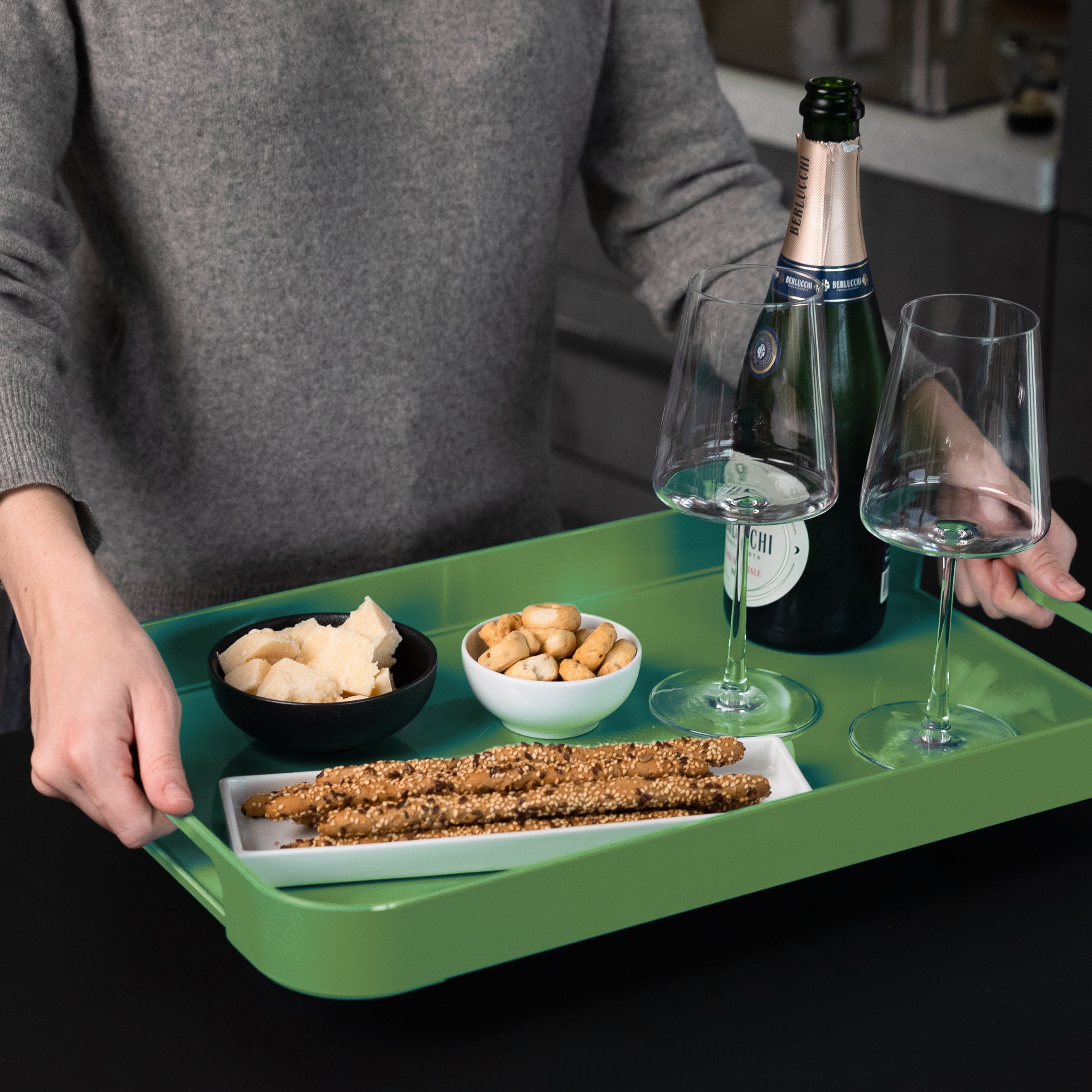Trebonn PILE XL Serving Board - Aquamarine/Green