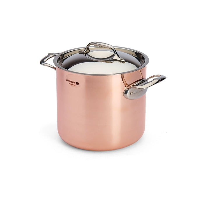 De Buyer Prima Matera 20cm Stockpot with Lid | Steel Handle - Simmer and Slice