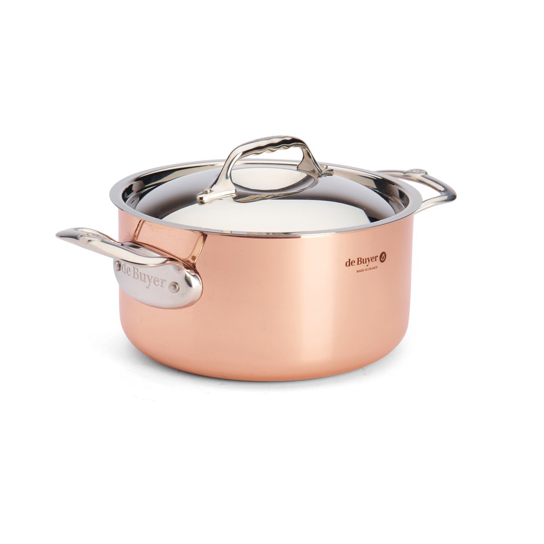 De Buyer Prima Matera 24cm Stewpan with Lid | Steel Handle - Simmer and Slice