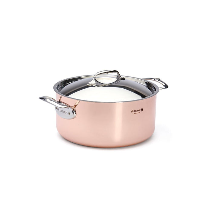 De Buyer Prima Matera 28cm Stewpan with Lid | Steel Handle - Simmer and Slice
