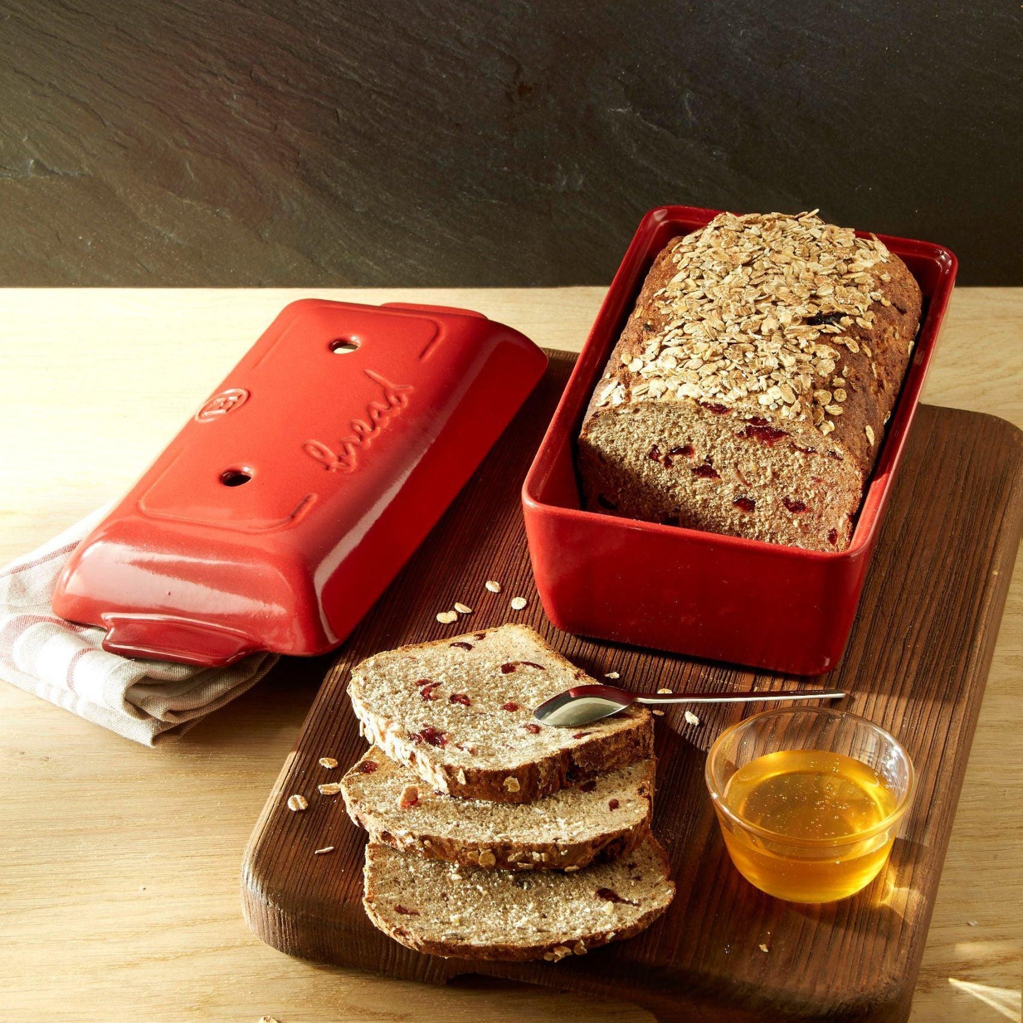 Emile Henry Bread Loaf Baker Burgundy 28cm x 13cm - Simmer and Slice