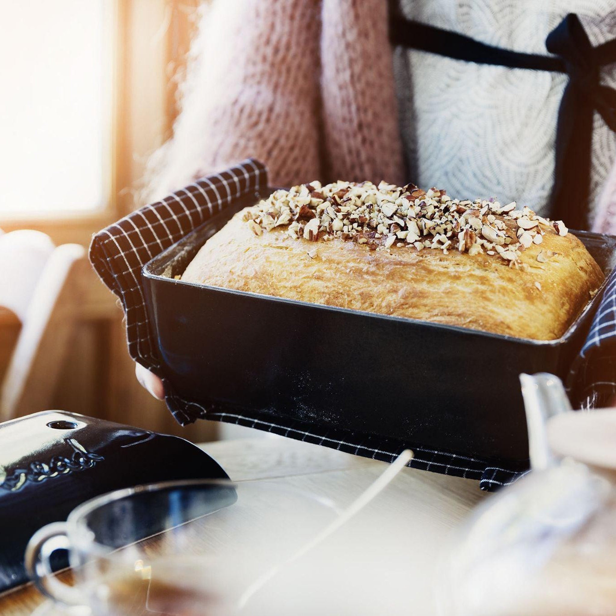 Emile Henry Bread Loaf Baker Charcoal 28cm x 13cm - Simmer and Slice