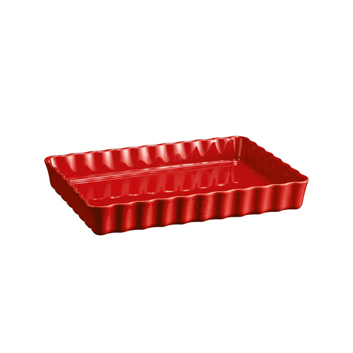 Emile Henry Deep Rectangular Tart Dish Burgundy - Simmer and Slice