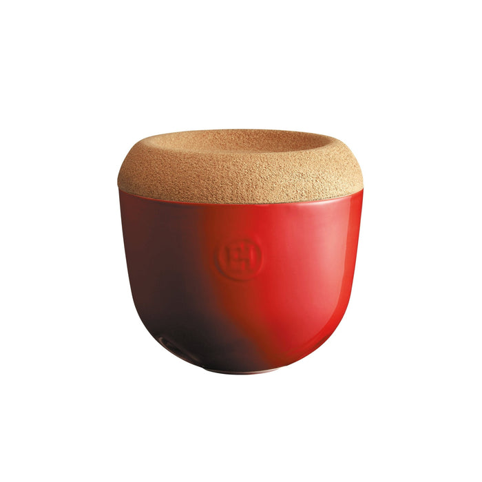 Emile Henry Garlic Pot Burgundy 14.6cm dia. - Simmer and Slice