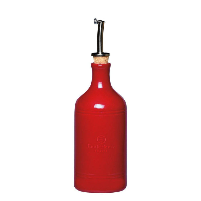 Emile Henry Oil cruet - Burgundy | 24cm H 7.5cm Dia - Simmer and Slice
