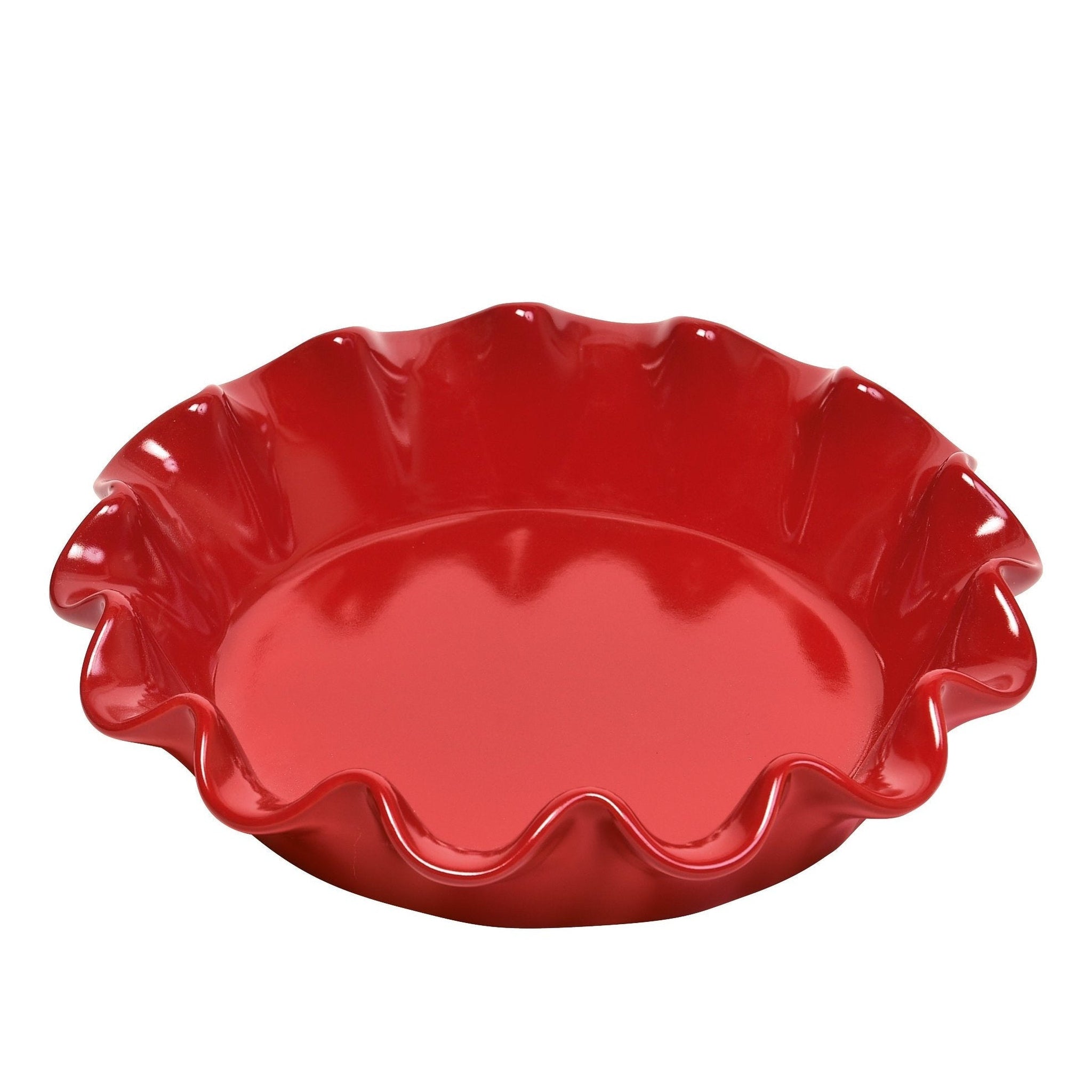 Emile Henry Ruffled pie dish Burgundy 27cm dia. - Simmer and Slice