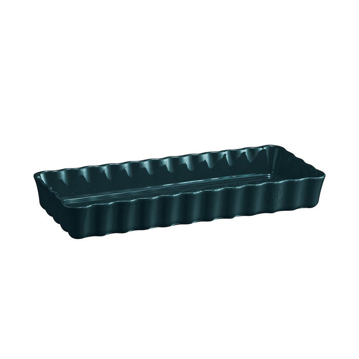 Emile Henry Slim Rectangular Tart Dish 36.5cm x 15cm - Belle Ile - Simmer and Slice