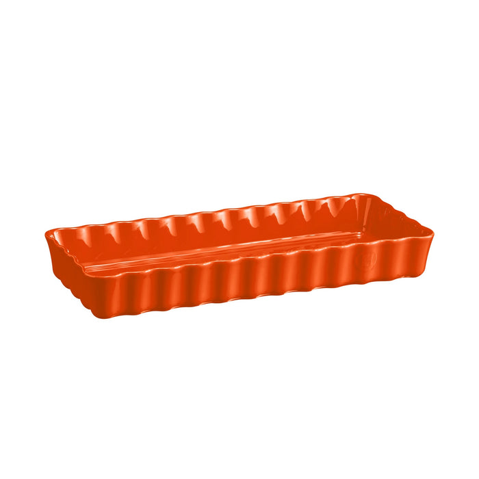Emile Henry Slim Rectangular Tart Dish 36.5cm x 15cm - Toscane - Simmer and Slice