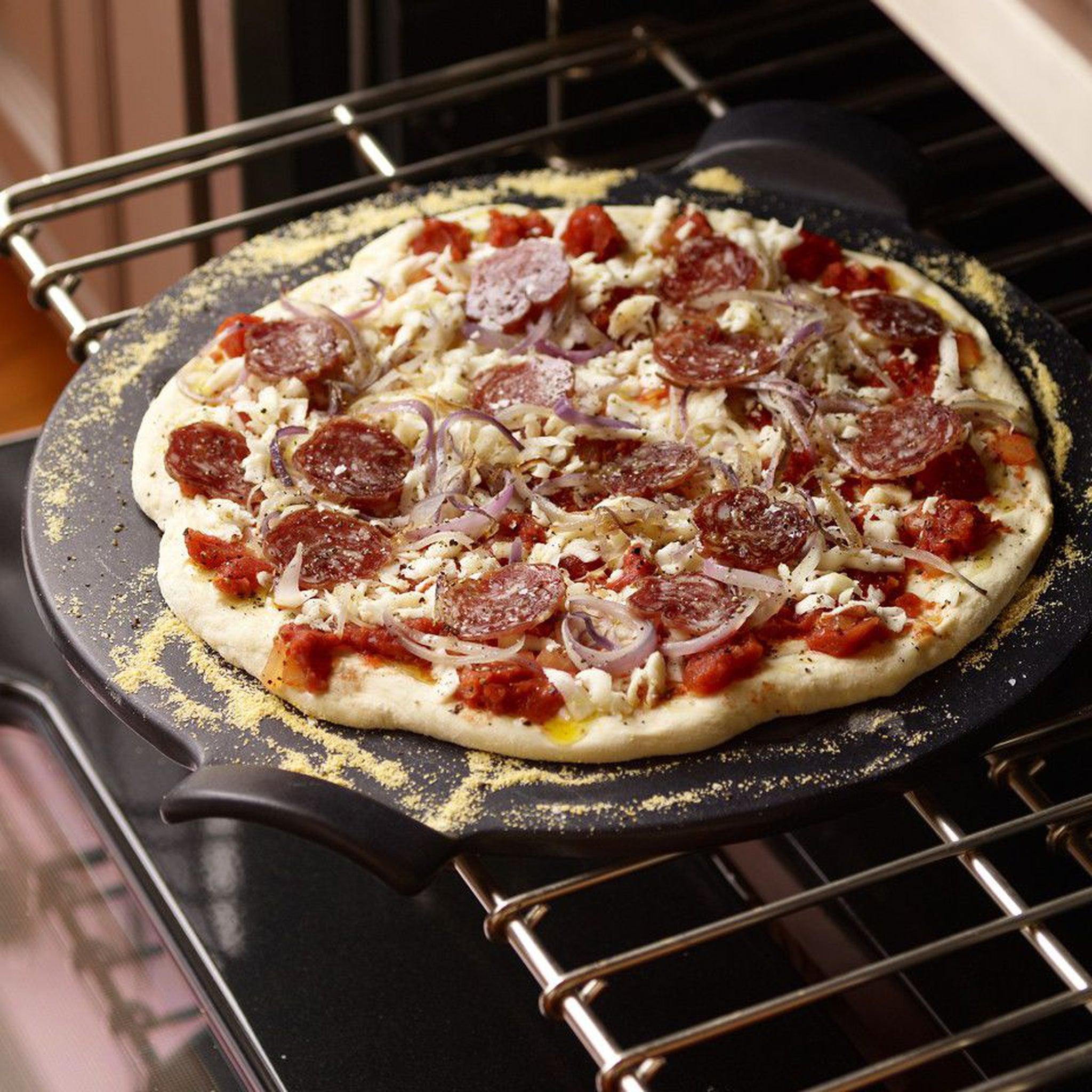 Emile Henry Smooth Pizza Stone Charcoal 37cm - Simmer and Slice