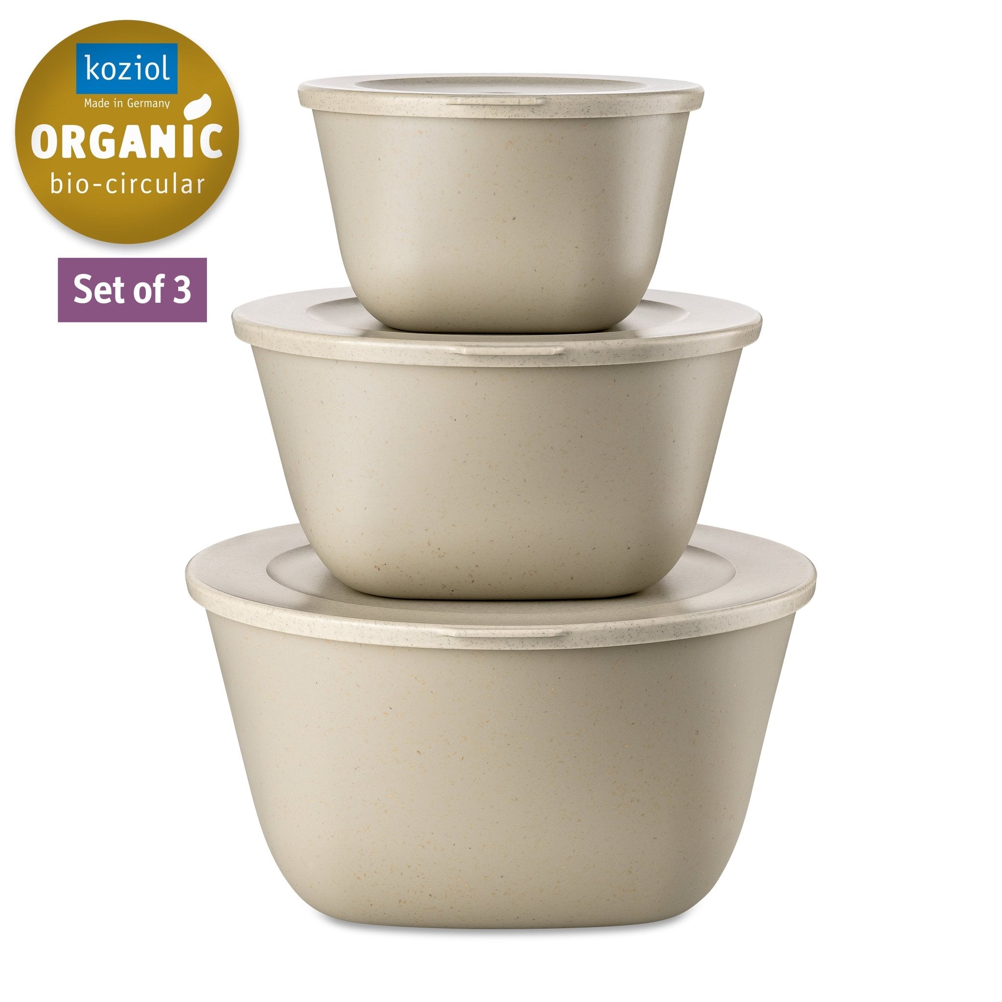 Koziol Connect Box Set of 3 Stockholm - Nature Desert Sand - Simmer and Slice