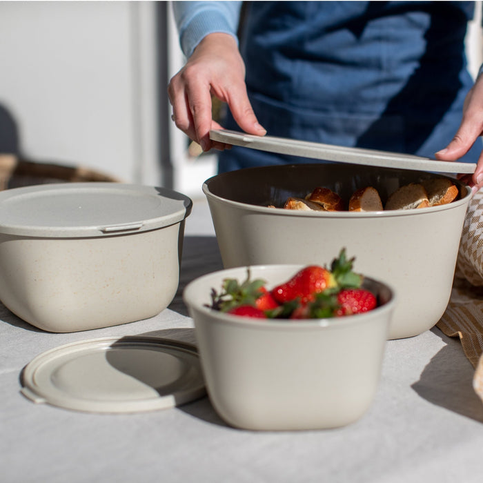Koziol Connect Box Set of 3 Stockholm - Nature Desert Sand - Simmer and Slice