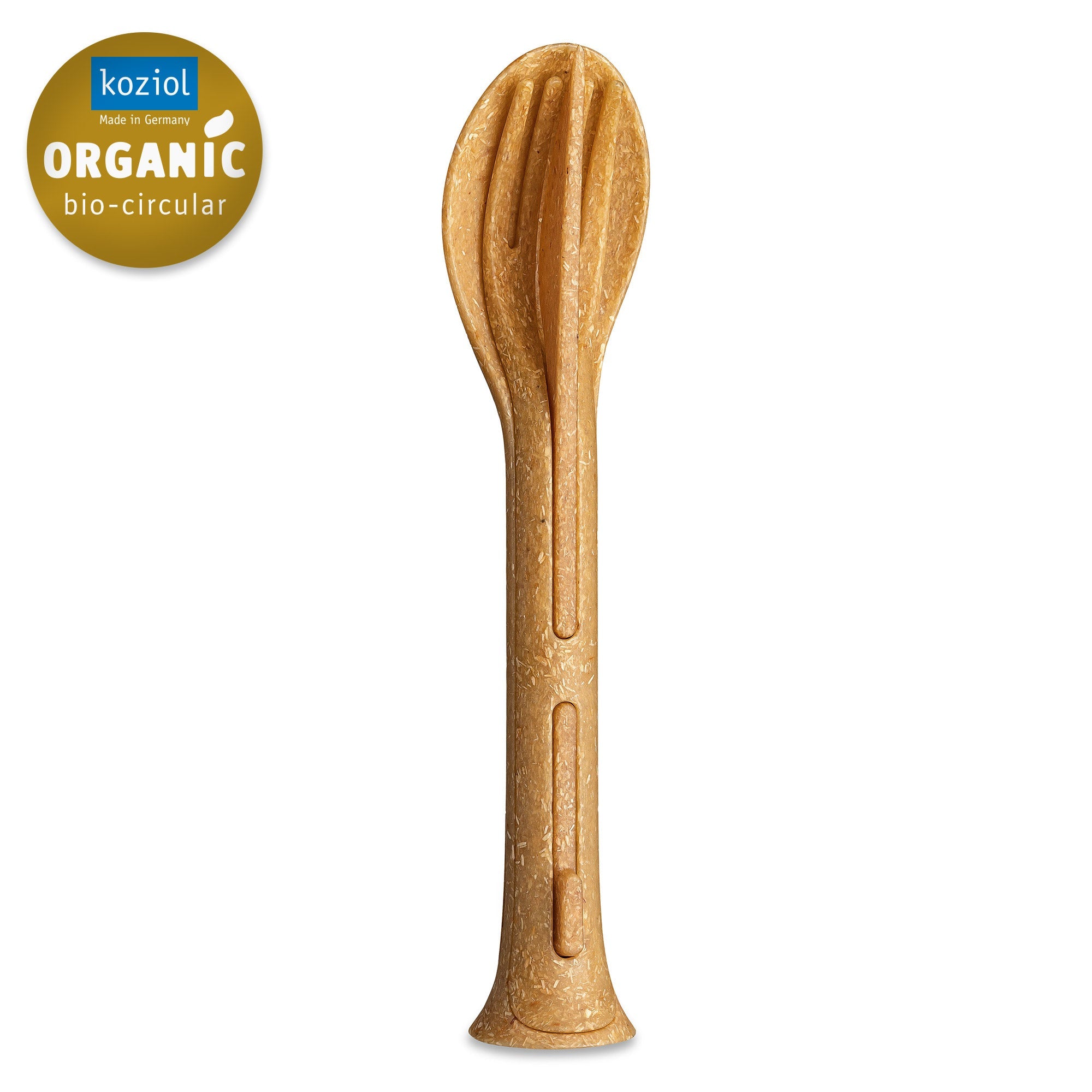 Koziol Klikk Cutlery Set 3 - Pieces - Nature Wood - Simmer and Slice