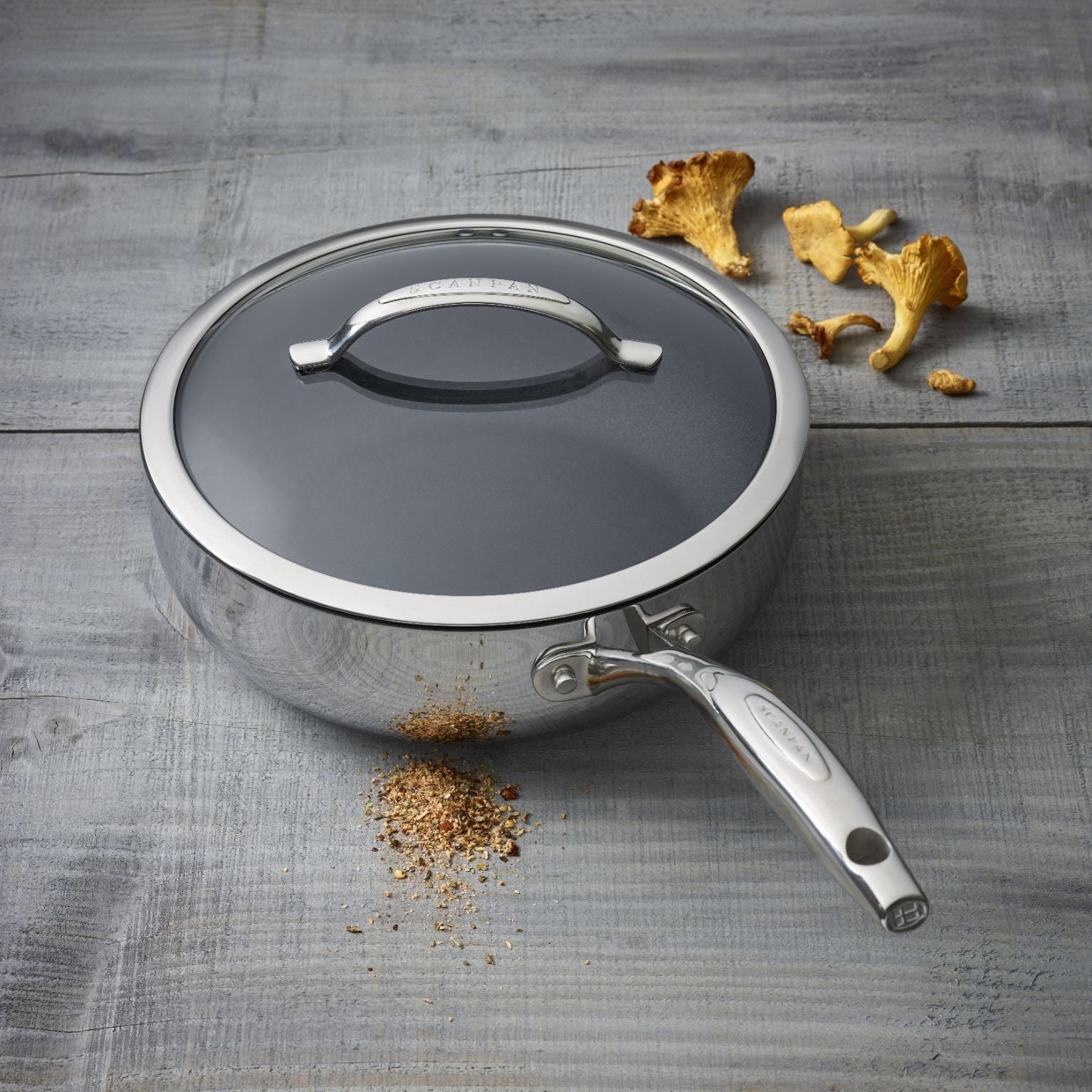 SCANPAN HaptIQ Deep Saute Pan With Lid 26cm - Simmer and Slice