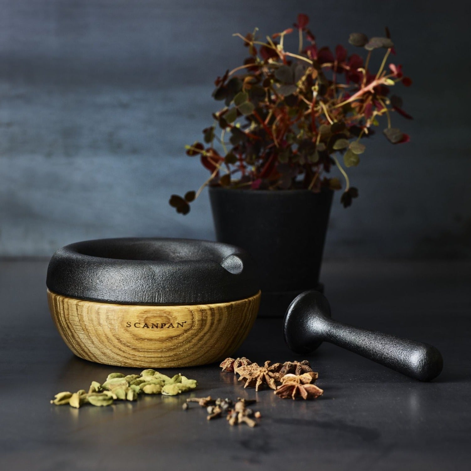 SCANPAN Maitre D - Mortar & Pestle - Simmer and Slice